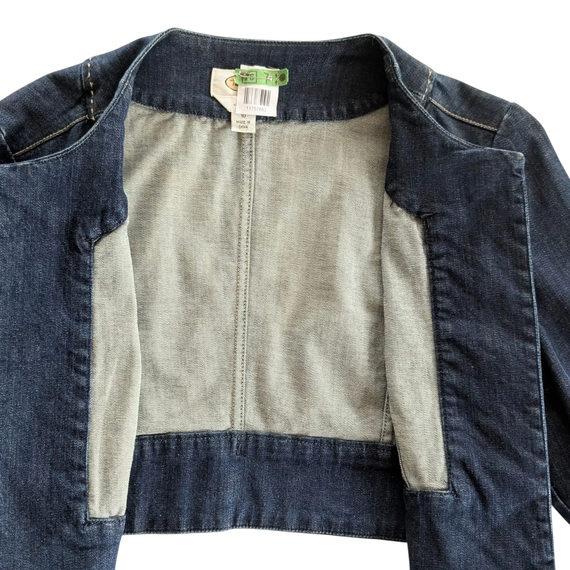 Talbots Cropped Denim Jacket Size 10