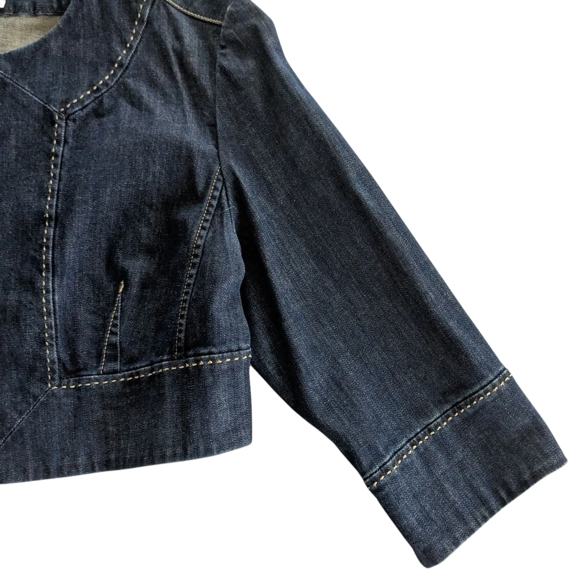 Talbots Cropped Denim Jacket Size 10