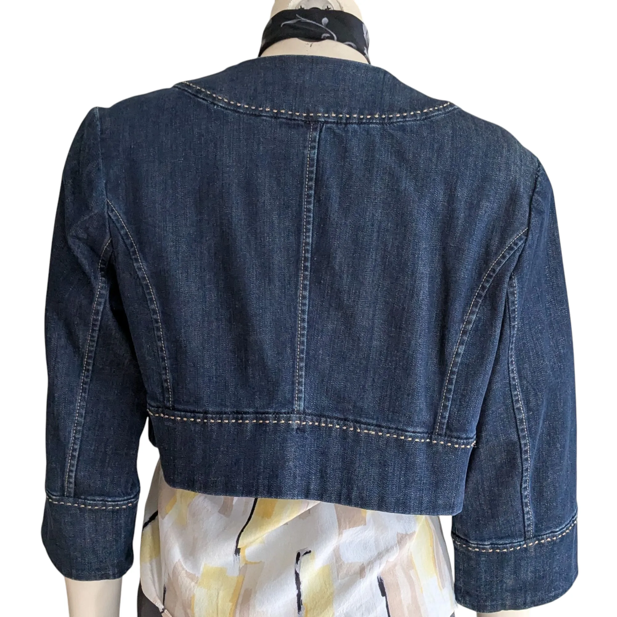 Talbots Cropped Denim Jacket Size 10