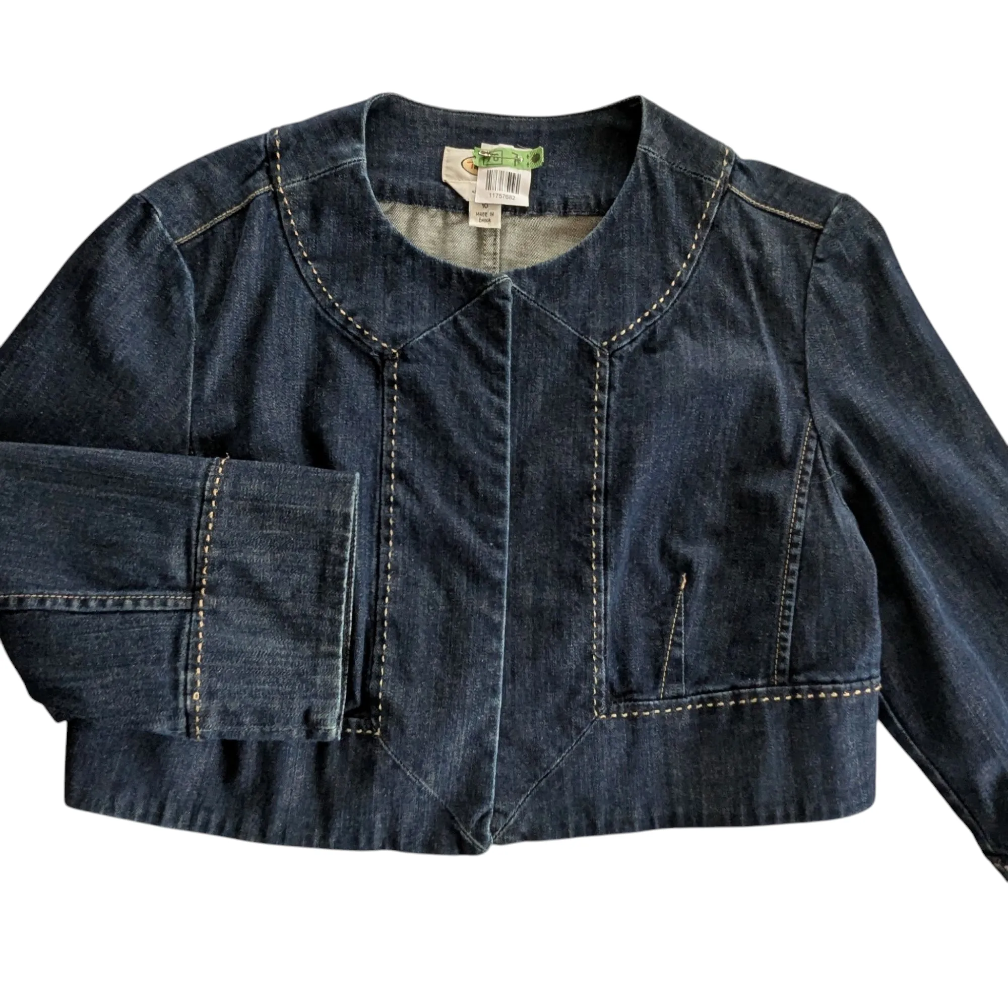 Talbots Cropped Denim Jacket Size 10