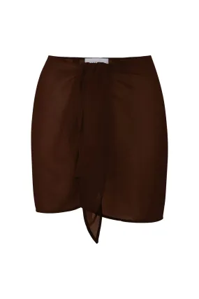 The Wrap Mini Skirt - Espresso