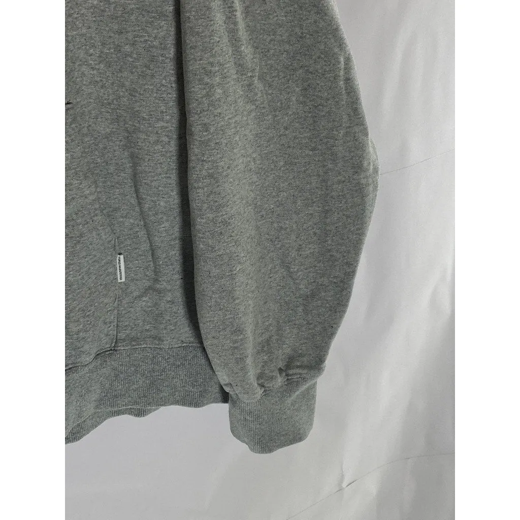 THISISNEVERTHAT Men's Gray/Navy T-Logo Pullover Casual Hoodie SZ XL