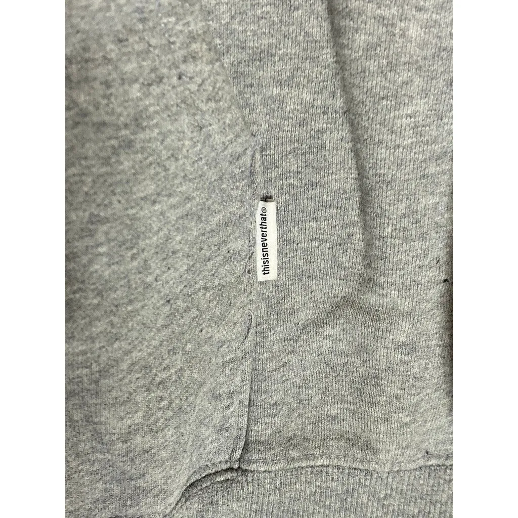 THISISNEVERTHAT Men's Gray/Navy T-Logo Pullover Casual Hoodie SZ XL