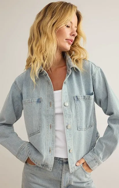 Top - Z Supply All Day Cropped Denim Jacket