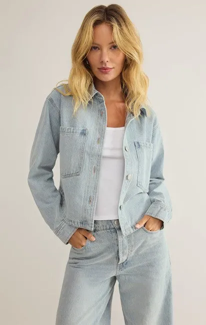Top - Z Supply All Day Cropped Denim Jacket