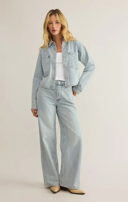 Top - Z Supply All Day Cropped Denim Jacket