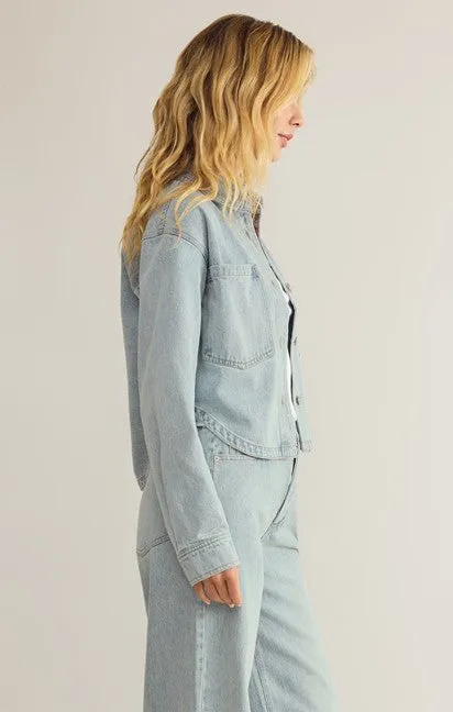Top - Z Supply All Day Cropped Denim Jacket