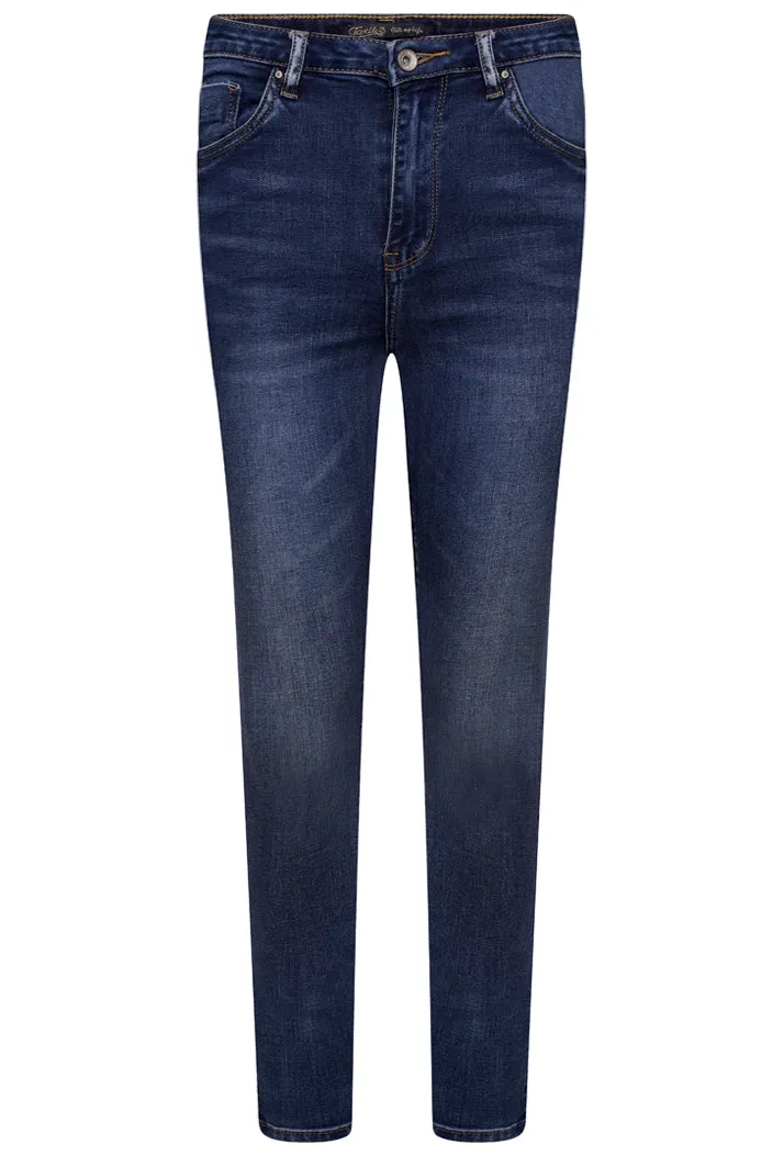 Toxik3 L185-J86 High Waist Skinny Jeans - Dark Blue