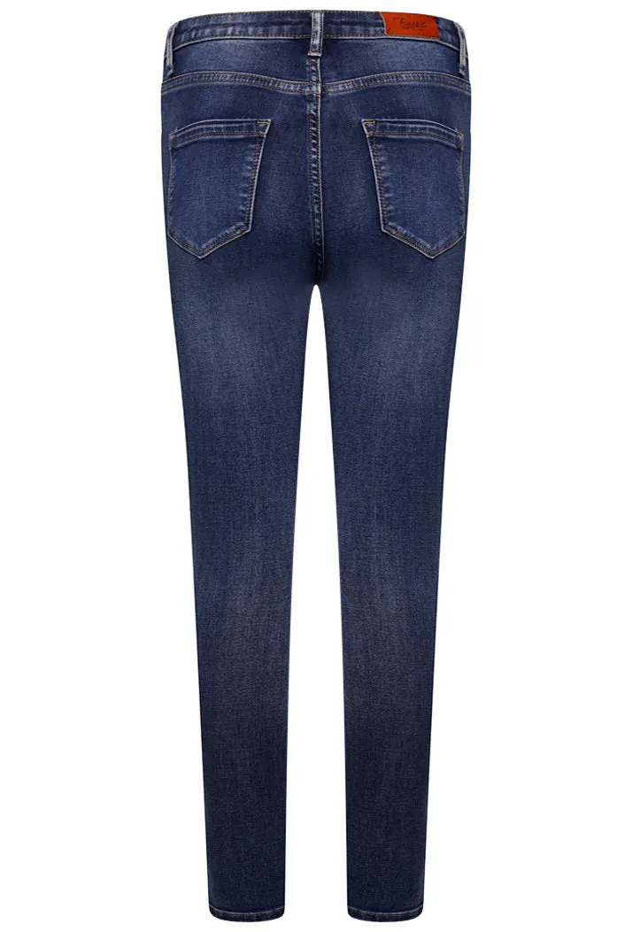 Toxik3 L185-J86 High Waist Skinny Jeans - Dark Blue