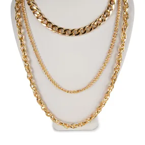 TRIPLE LAYER NECKLACE GOLD