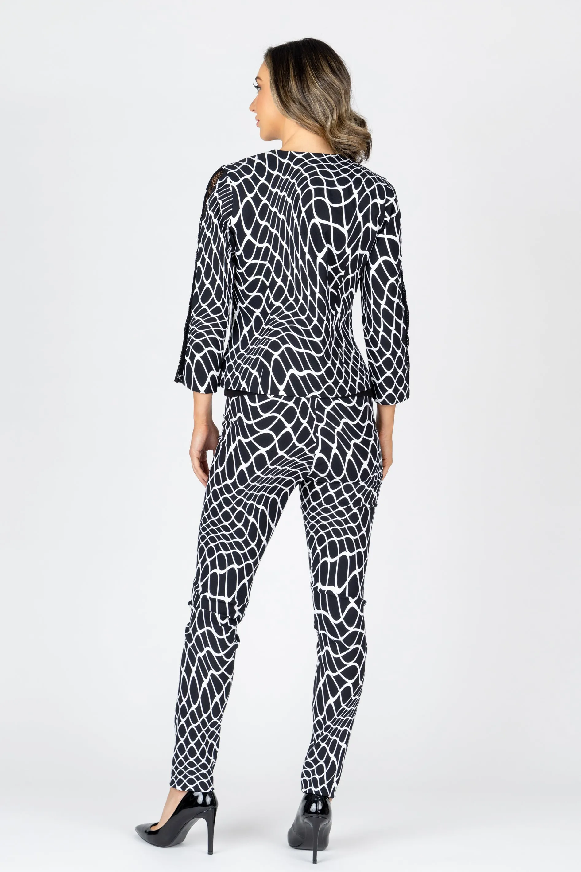 VERTIGO Mesh Detail Suit Jacket