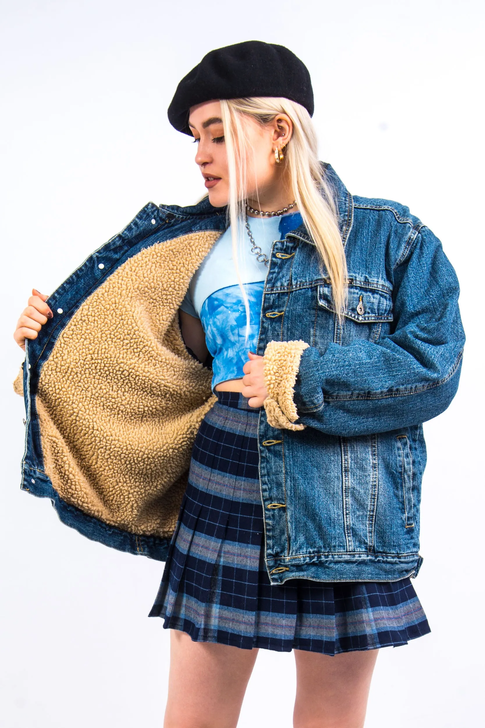 Vintage Fleece Lined Denim Jacket