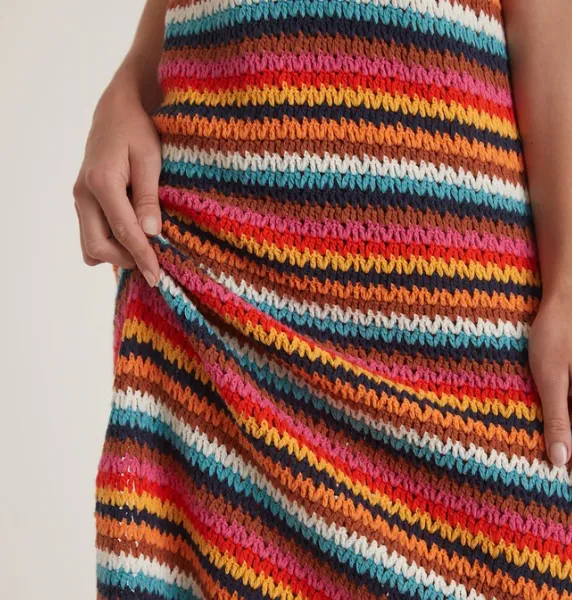 Viv Crochet Dress - Multi Stripe