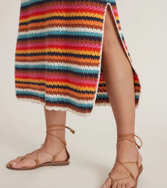 Viv Crochet Dress - Multi Stripe