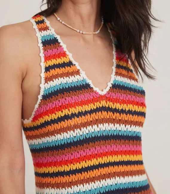 Viv Crochet Dress - Multi Stripe