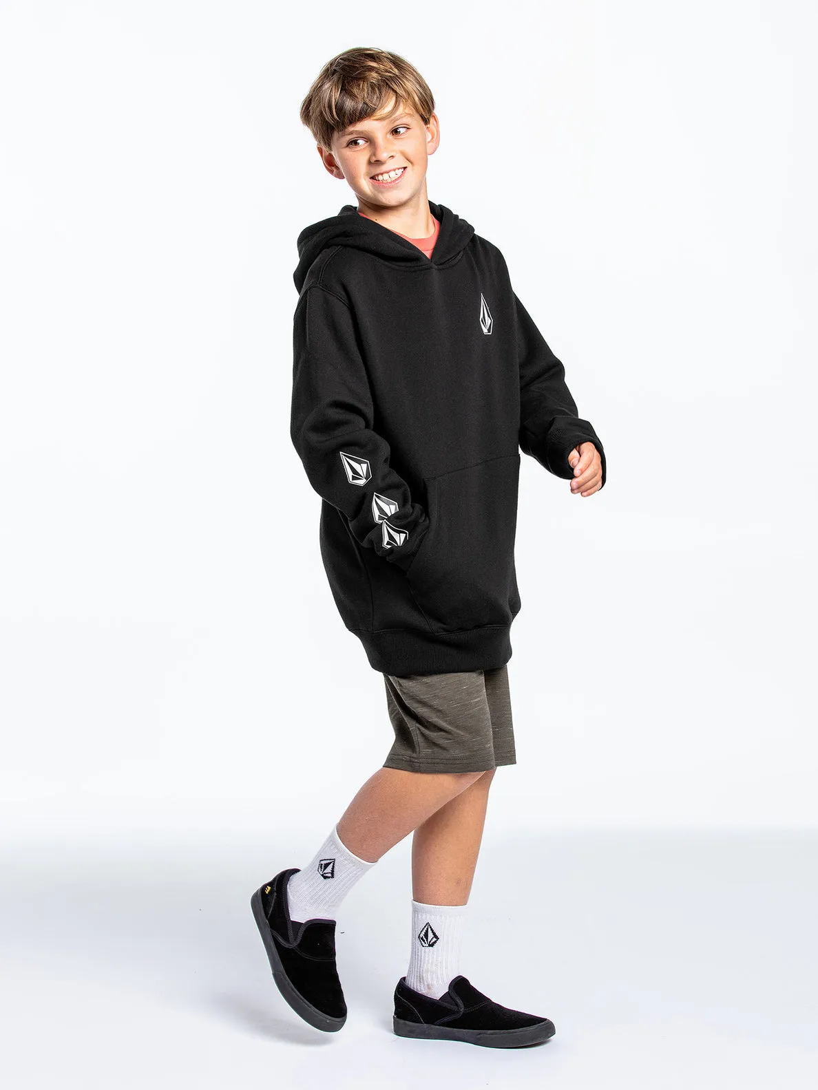 Volcom Boys Iconic Stone Pull Over Hood