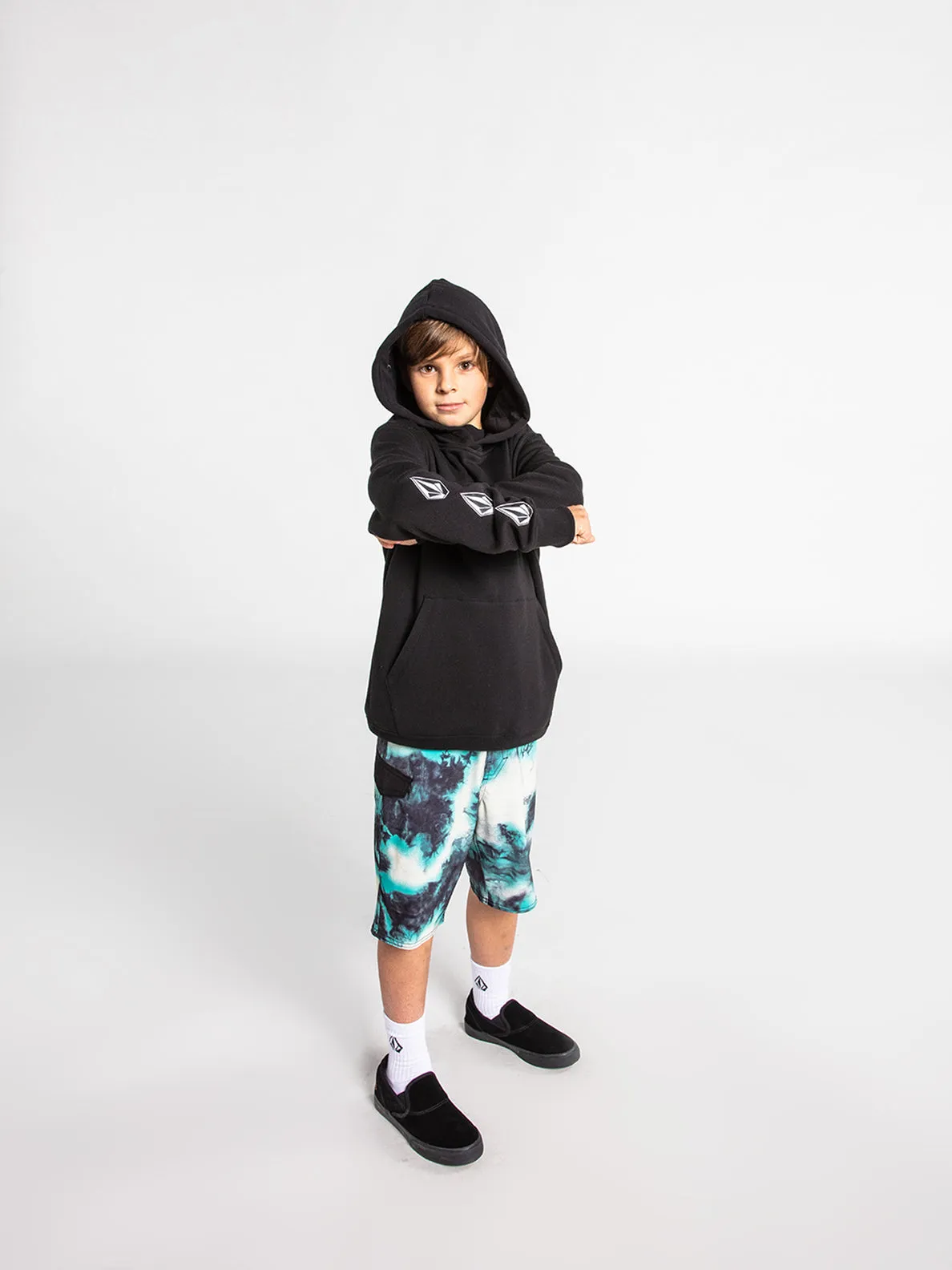 Volcom Boys Iconic Stone Pull Over Hood