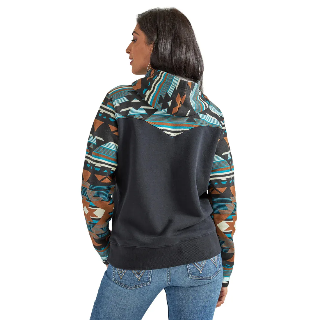 Wrangler Ladies Retro Punchy Black Pullover Hoodie