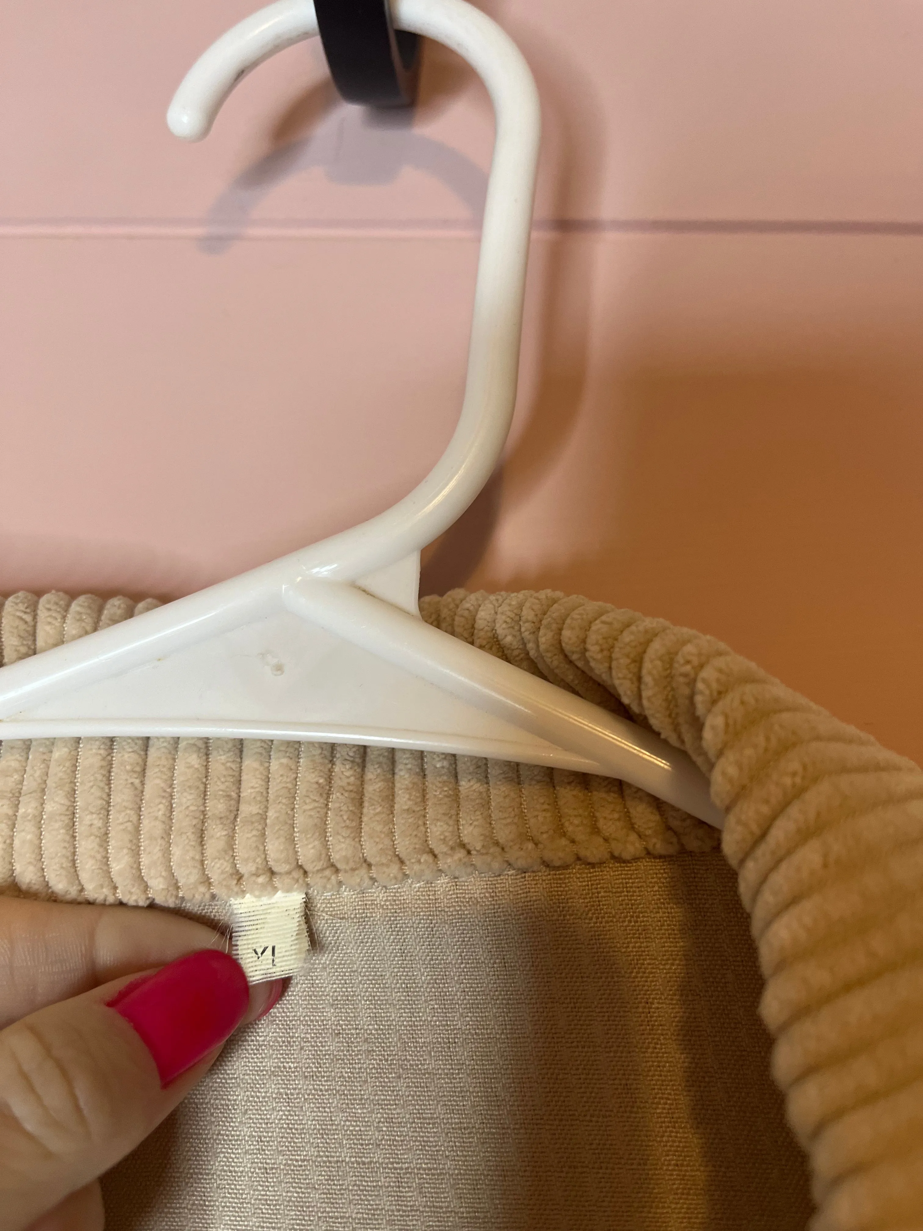XL Tan Corduroy Cropped Jacket