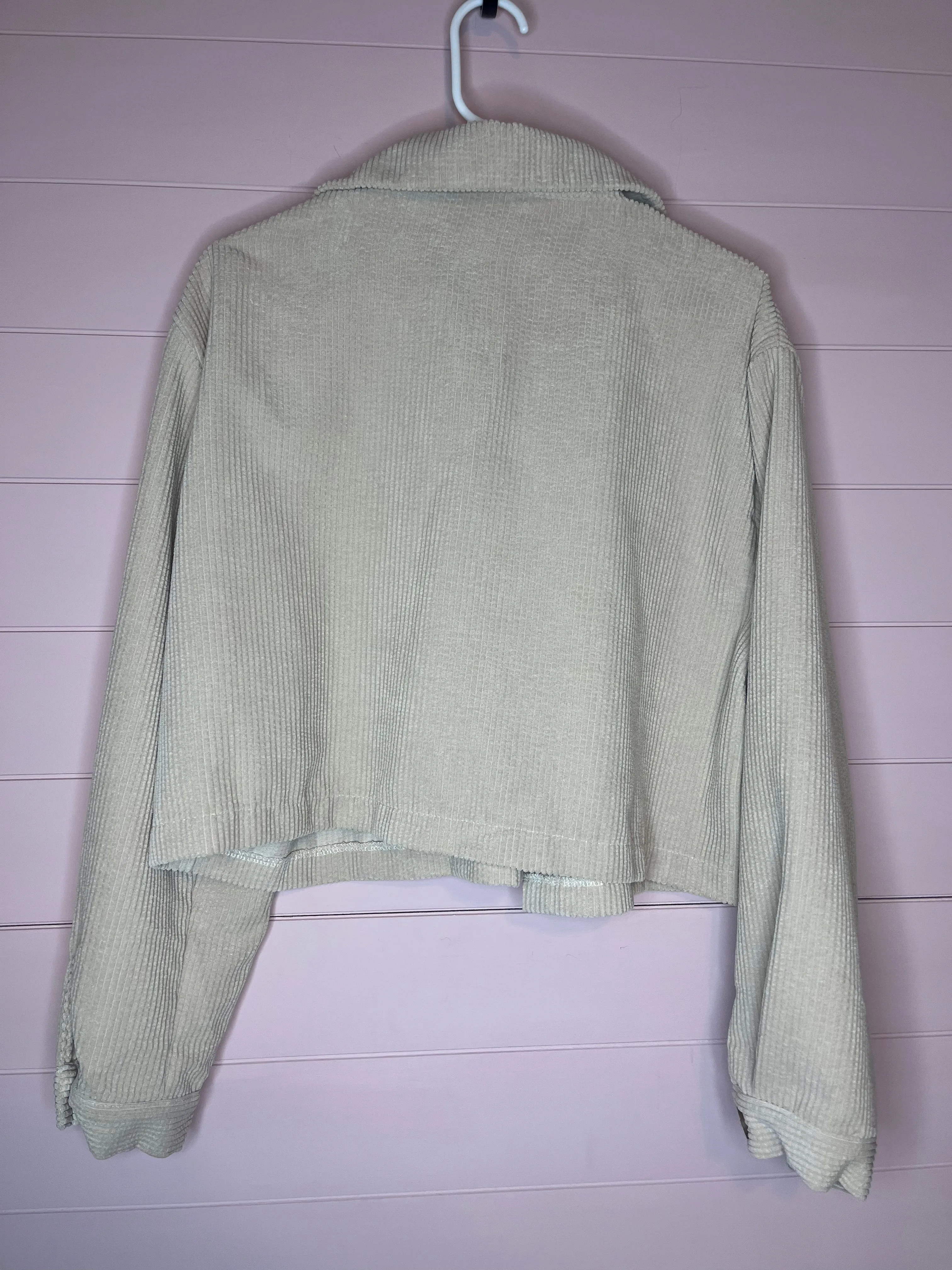 XL Tan Corduroy Cropped Jacket