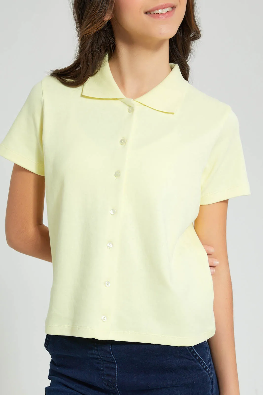 Yellow Cropped Top