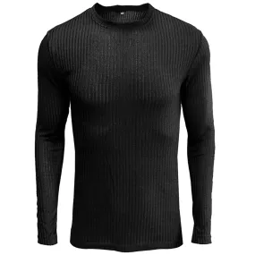 YESFASHION Round Neck Base Layer Sweaters